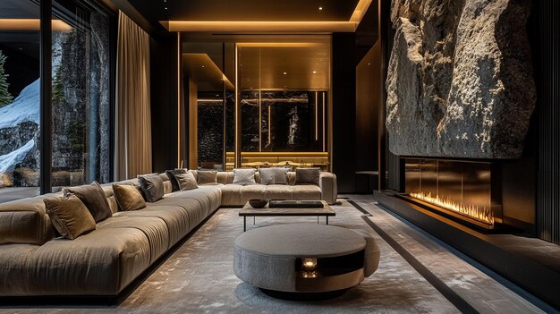 Premium residential property featuring elegant interior spaces and high-end furnishings for lease