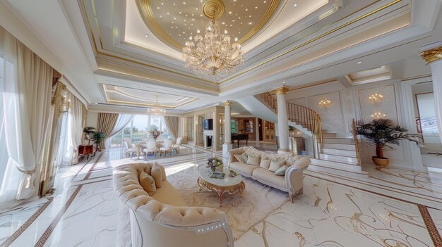 Elegant penthouse rental with floor-to-ceiling windows and bespoke interior styling