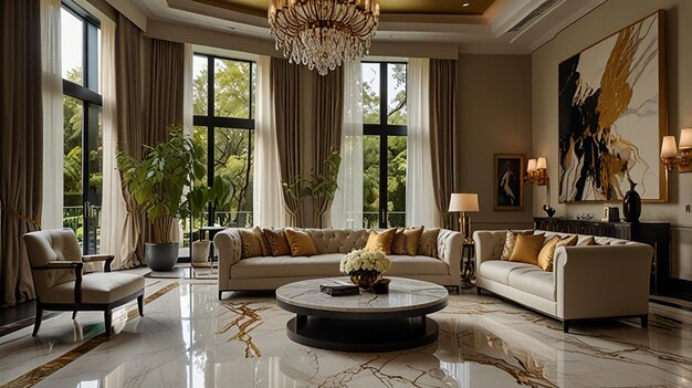 High-end residential property featuring elegant living spaces and contemporary finishes